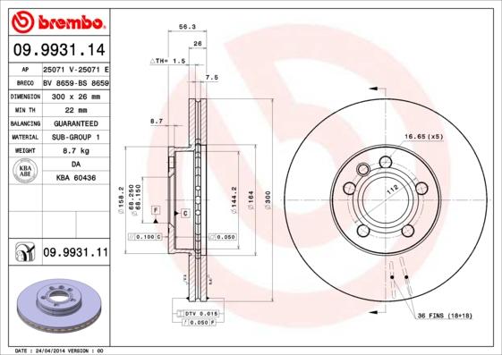 AP 25071 E - Disque de frein cwaw.fr