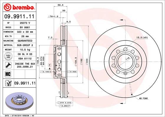 AP 25073 V - Disque de frein cwaw.fr