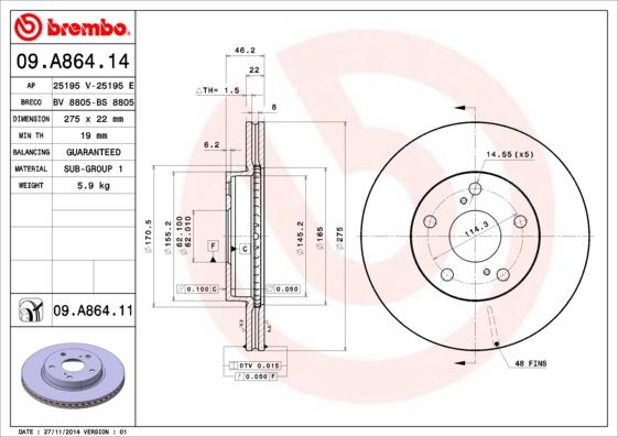 AP 25195 E - Disque de frein cwaw.fr