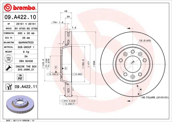 AP 25151 - Disque de frein cwaw.fr