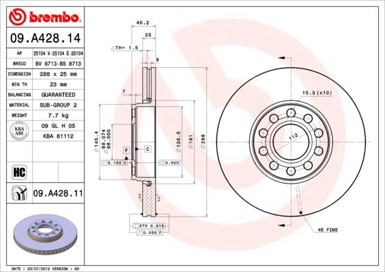 AP 25104 E - Disque de frein cwaw.fr