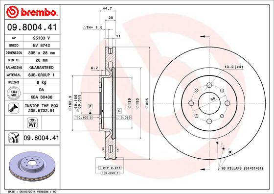 AP 25133 V - Disque de frein cwaw.fr