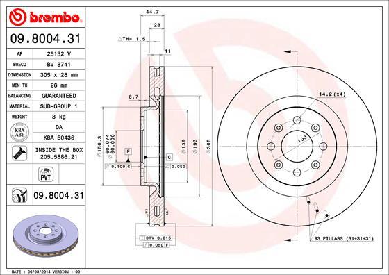 AP 25132 V - Disque de frein cwaw.fr