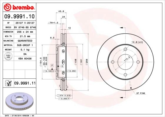 AP 25137 V - Disque de frein cwaw.fr