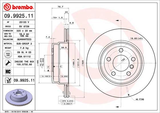 AP 25120 V - Disque de frein cwaw.fr