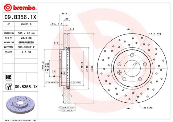 AP 25321 X - Disque de frein cwaw.fr