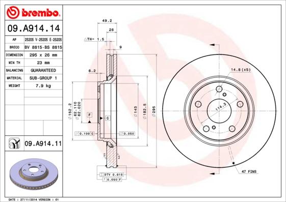 AP 25205 E - Disque de frein cwaw.fr