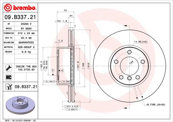 AP 25283 V - Disque de frein cwaw.fr