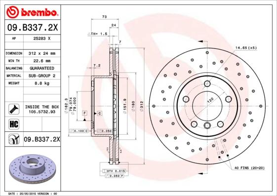 AP 25283 X - Disque de frein cwaw.fr