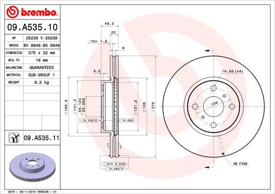 AP 25238 V - Disque de frein cwaw.fr