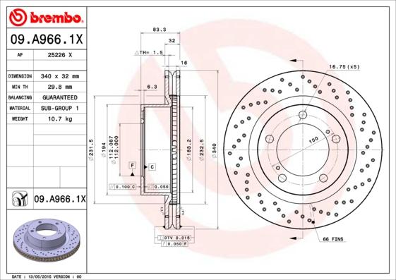 AP 25226 X - Disque de frein cwaw.fr