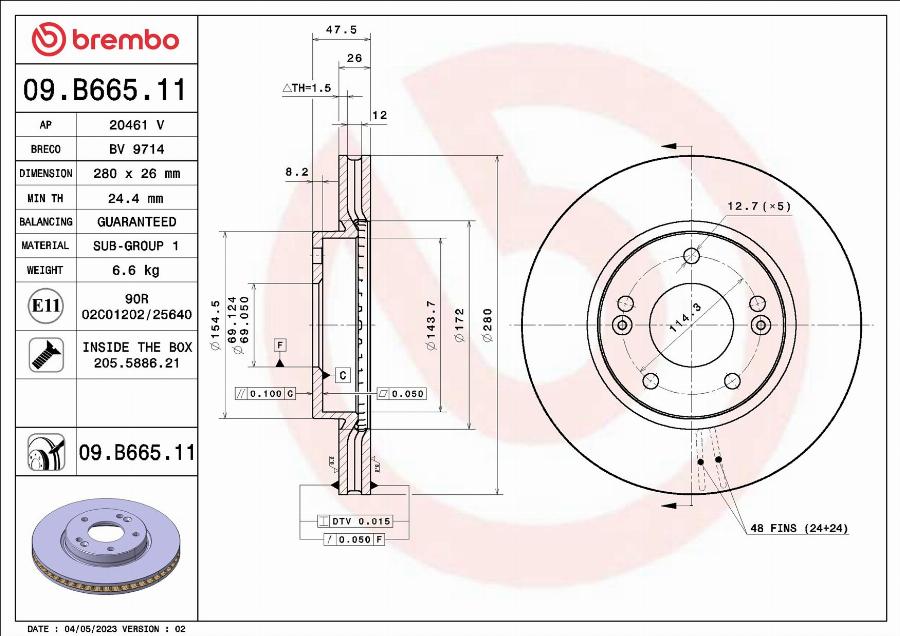 AP 20461 V - Disque de frein cwaw.fr