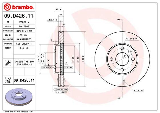 AP 20061V - Disque de frein cwaw.fr