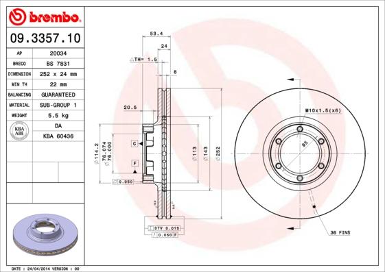 AP 20034 - Disque de frein cwaw.fr