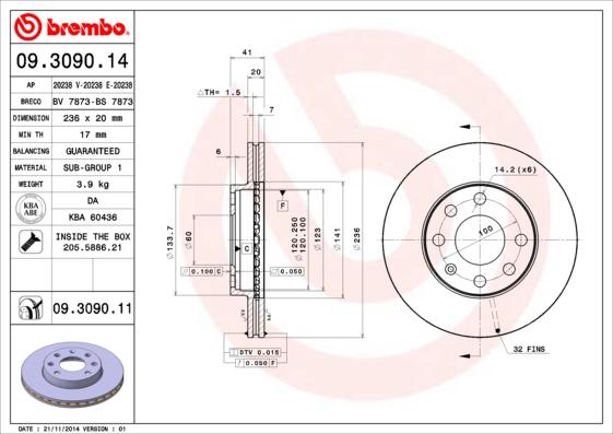 AP 20238 E - Disque de frein cwaw.fr