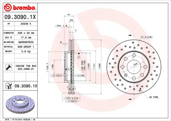 AP 20238 X - Disque de frein cwaw.fr