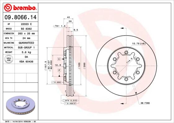 AP 22023 E - Disque de frein cwaw.fr