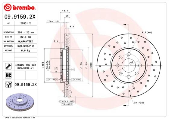 AP 27601 X - Disque de frein cwaw.fr