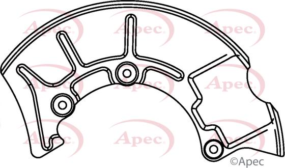 APEC ASG1043 - Déflecteur, disque de frein cwaw.fr