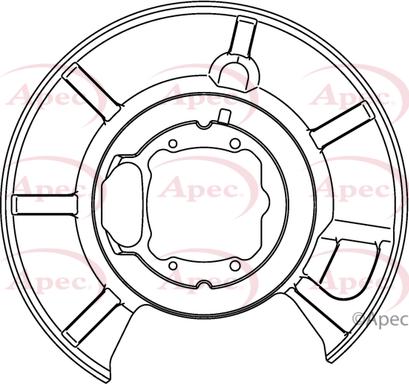 APEC ASG1024 - Déflecteur, disque de frein cwaw.fr