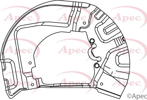 APEC ASG1023 - Déflecteur, disque de frein cwaw.fr