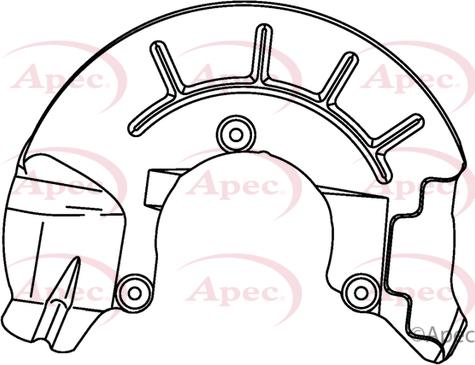 APEC ASG1143 - Déflecteur, disque de frein cwaw.fr