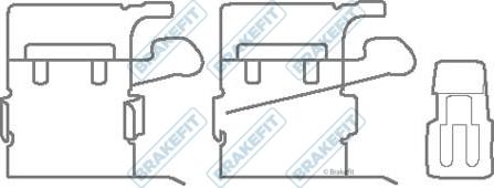 APEC BKT1145 - Kit d'accessoires, plaquette de frein à disque cwaw.fr