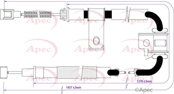 APEC CAB1446 - Tirette à câble, frein de stationnement cwaw.fr