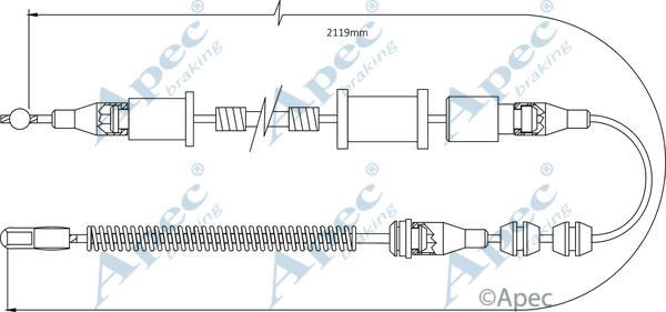 APEC CAB1484 - Tirette à câble, frein de stationnement cwaw.fr