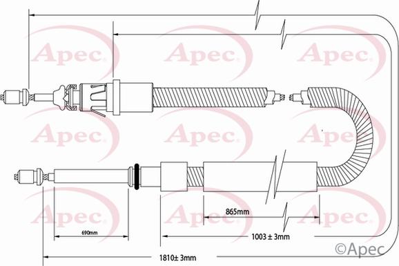 APEC CAB1551 - Tirette à câble, frein de stationnement cwaw.fr