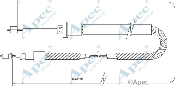 APEC CAB1573 - Tirette à câble, frein de stationnement cwaw.fr