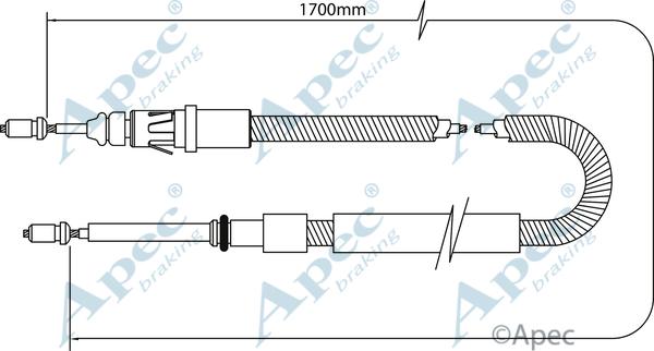 APEC CAB1041 - Tirette à câble, frein de stationnement cwaw.fr