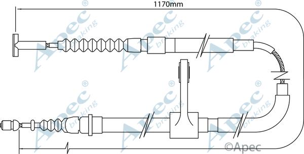 APEC CAB1004 - Tirette à câble, frein de stationnement cwaw.fr