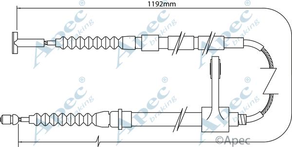 APEC CAB1005 - Tirette à câble, frein de stationnement cwaw.fr