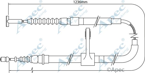 APEC CAB1003 - Tirette à câble, frein de stationnement cwaw.fr