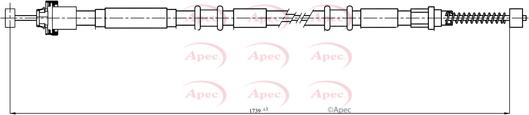APEC CAB1089 - Tirette à câble, frein de stationnement cwaw.fr