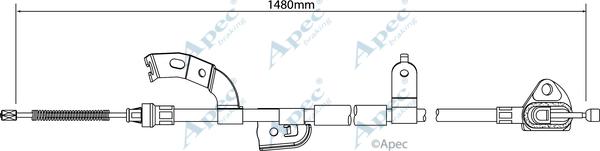 APEC CAB1037 - Tirette à câble, frein de stationnement cwaw.fr