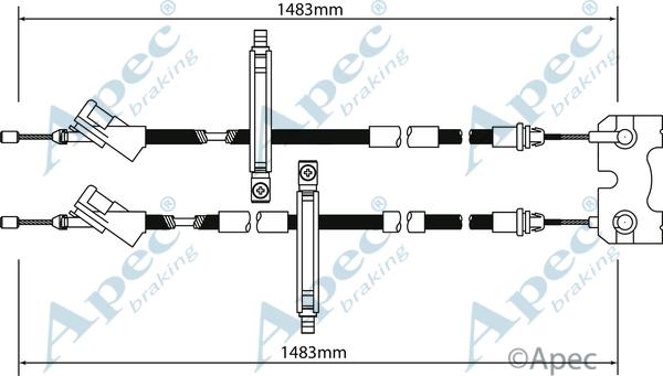 APEC CAB1140 - Tirette à câble, frein de stationnement cwaw.fr