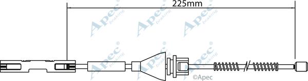 APEC CAB1153 - Tirette à câble, frein de stationnement cwaw.fr