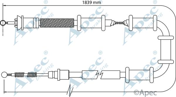 APEC CAB1103 - Tirette à câble, frein de stationnement cwaw.fr