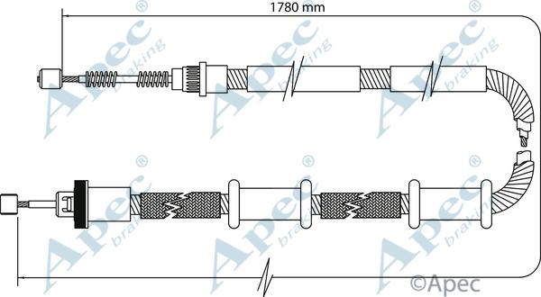 APEC CAB1102 - Tirette à câble, frein de stationnement cwaw.fr