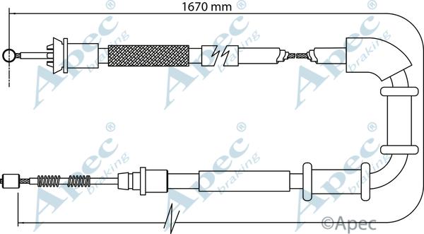 APEC CAB1107 - Tirette à câble, frein de stationnement cwaw.fr