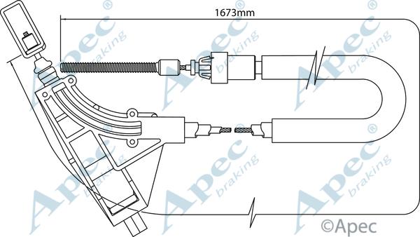 APEC CAB1351 - Tirette à câble, frein de stationnement cwaw.fr