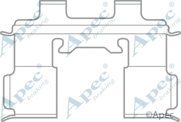 APEC KIT1047 - Kit d'accessoires, plaquette de frein à disque cwaw.fr