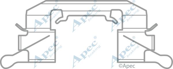 APEC KIT1036 - Kit d'accessoires, plaquette de frein à disque cwaw.fr