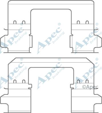 APEC KIT1145 - Kit d'accessoires, plaquette de frein à disque cwaw.fr