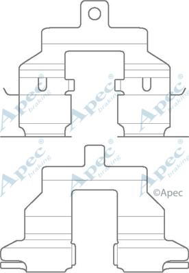 APEC KIT1146 - Kit d'accessoires, plaquette de frein à disque cwaw.fr