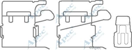 APEC KIT1136 - Kit d'accessoires, plaquette de frein à disque cwaw.fr