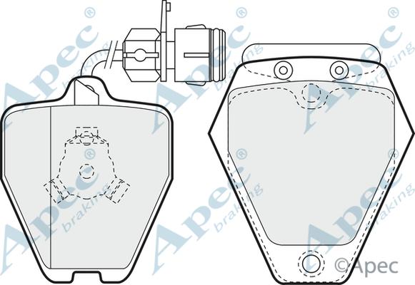 APEC PAD940 - Kit de plaquettes de frein, frein à disque cwaw.fr