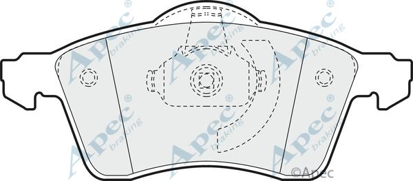 APEC PAD954 - Kit de plaquettes de frein, frein à disque cwaw.fr